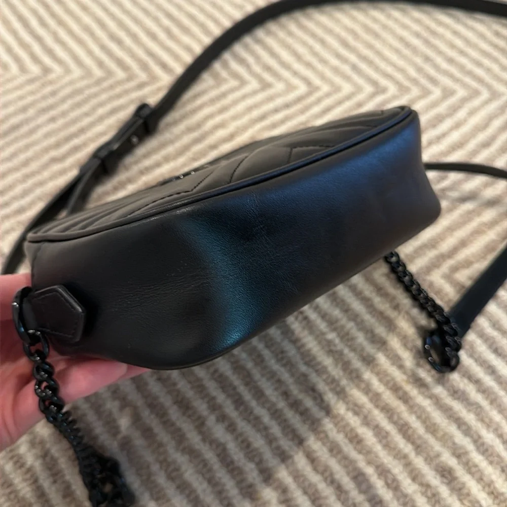 Gucci Marmot Mini Shoulder Bag Black Leather - Picture 13 of 16